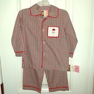 Smocked Santa Pajama Set